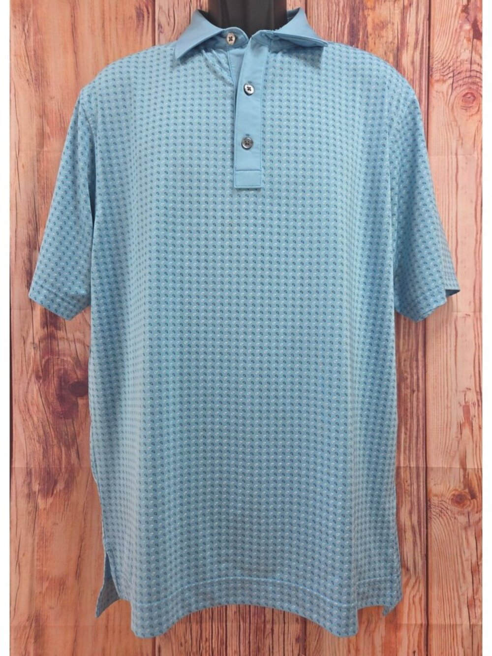 FootJoy Mens Blue Paisley Print Polo Medium